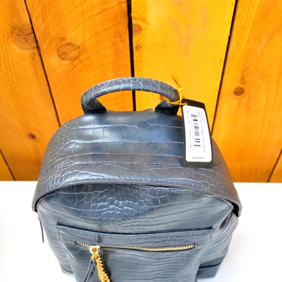 New Bebe Rena Croco Small Backpack Grey - Picture 6 of 15